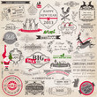 Vector: Vector Set: Christmas Calligraphic Design Elements and Page Deco Vector Set: Christmas Calligraphic Design Elements and Page Deco