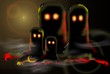 Ghost Family  halloween cartoon