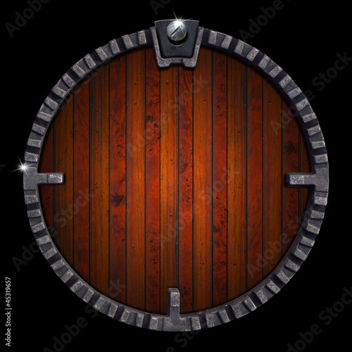 Illustration: Wooden and Metal Circle Background Wooden and Metal Circle Background