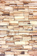 Stacked stone wall