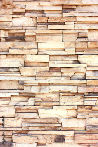 Photo: Stacked stone wall Stacked stone wall