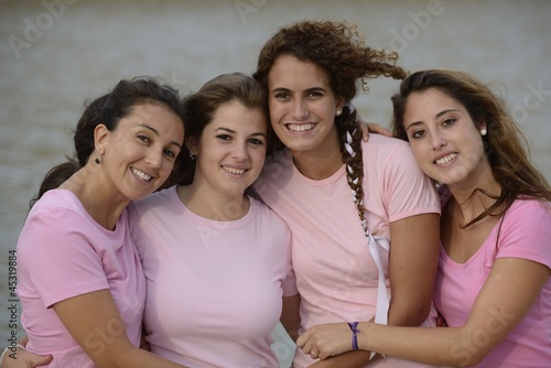 Photo: Group of women wearing pink Group of women wearing pink