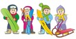 children in winter