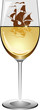 sailboat in a wineglass