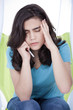 Teen girl or young woman having stressful phone conversation