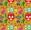 Mexico - vector pattern with icons