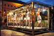 Photo: Many shopping women on exhibition window Many shopping women on exhibition window