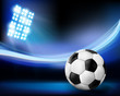 Football on the stadium. Vector illustration.