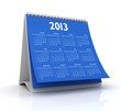 Calendar 2013 in blue