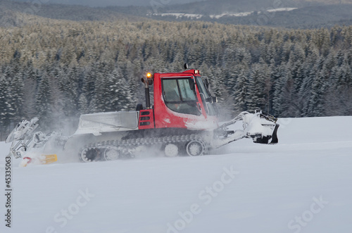 Photo: Snowplow in the mountain Snowplow in the mountain