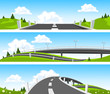 Way through nature. Vector