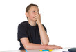 Foto: Pensive young man daydreaming Pensive young man daydreaming