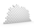 3D White Brick Wall