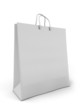 3d render of a white shopping bag