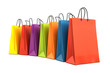 3d render of colorful shopping bags