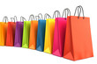 3d render of colorful shopping bags