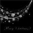 Vector: Black background with snowflakes Black background with snowflakes