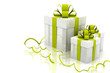 3d Illustration of boxes with christmas gifts