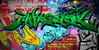Graffiti Art Vector Background. Urban wall