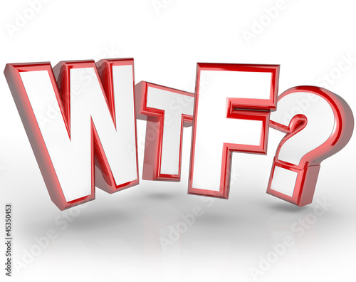 Illustration: WTF Letters Abbreviation Shocking Surprise Expression WTF Letters Abbreviation Shocking Surprise Expression