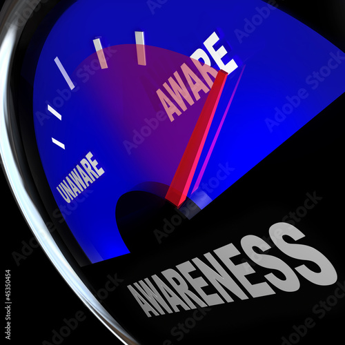Illustration: Awarenes Fuel Gauge Aware Rising Improving Knowledge Awarenes Fuel Gauge Aware Rising Improving Knowledge