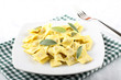 Ravioli with butter and sage