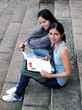 Group of Indian / asian college students in the campus.