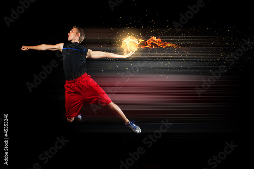Photo: Basketball player with a ball Basketball player with a ball