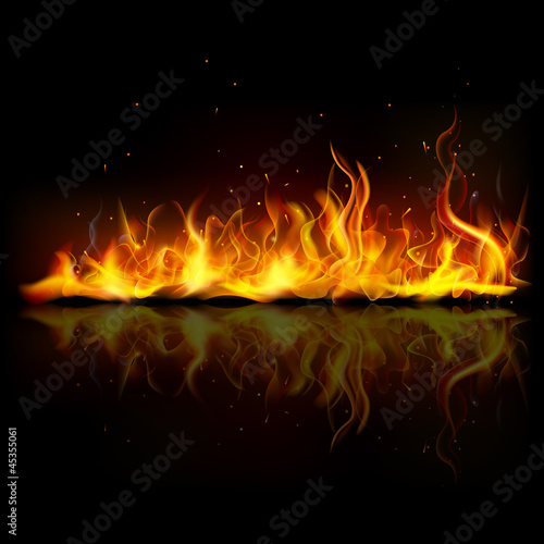 Vector: Burning Fire Flame Burning Fire Flame