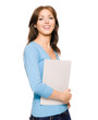 Frau mit Mappe