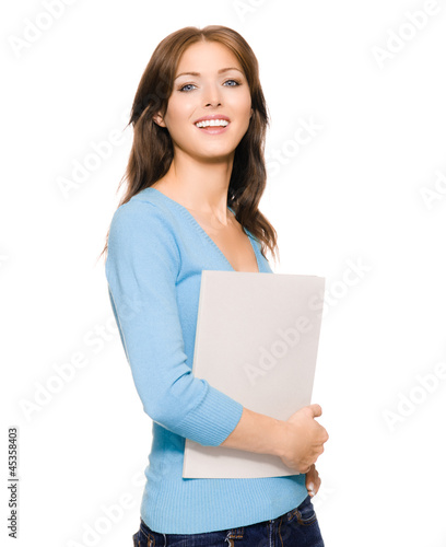 Photo: Frau mit Mappe Frau mit Mappe