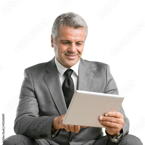 Photo: Working with modern tablet Working with modern tablet