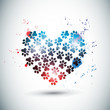 abstract bright love paws