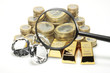 Gold, Diamanten und Euromünzen