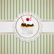 Cupcake with chocolate an candy