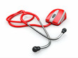 Stethscope and computer mouse. Medical Technologies.