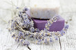 natural soap with dried lavender