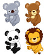 illustration of cute animal set vector