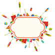 vector illustration of colorful fire cracker around blank space