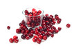 Fresh cranberries Isolated on white