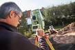 land surveyor, geodesist at work