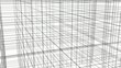 Abstract Structure Grid Animation On White Background 01