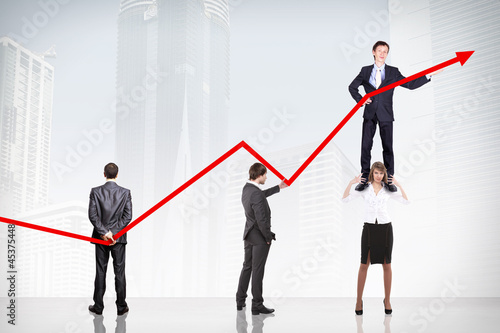 Illustration: Business Growth And Success Graph Business Growth And Success Graph