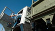 Driver Driving Dump Truck