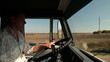 Truck driving through the countryside