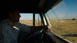 Truck driving through the countryside