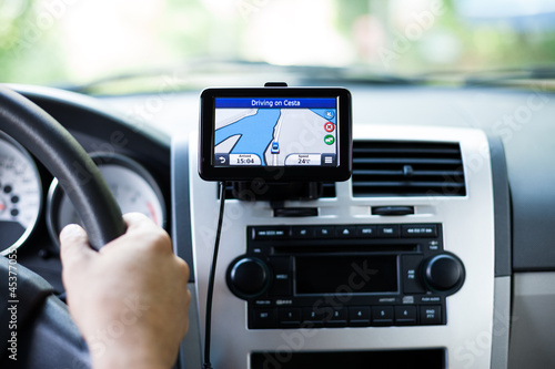 Photo: Travel by car with gps Travel by car with gps