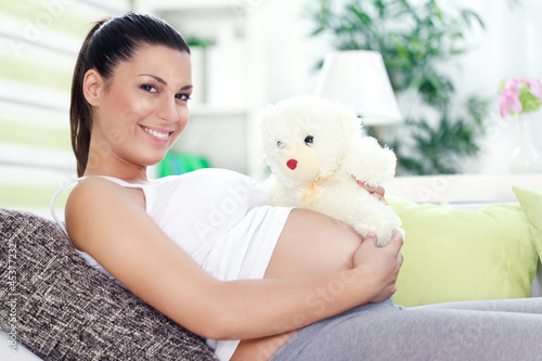 Photo: Pregnancy with teddy bear Pregnancy with teddy bear