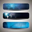 Vector set of three header designs