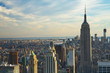An aerial view over New York city